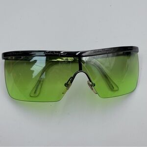 Salvatore Ferragamo Black and Neon Green Eyewear Sunglasses